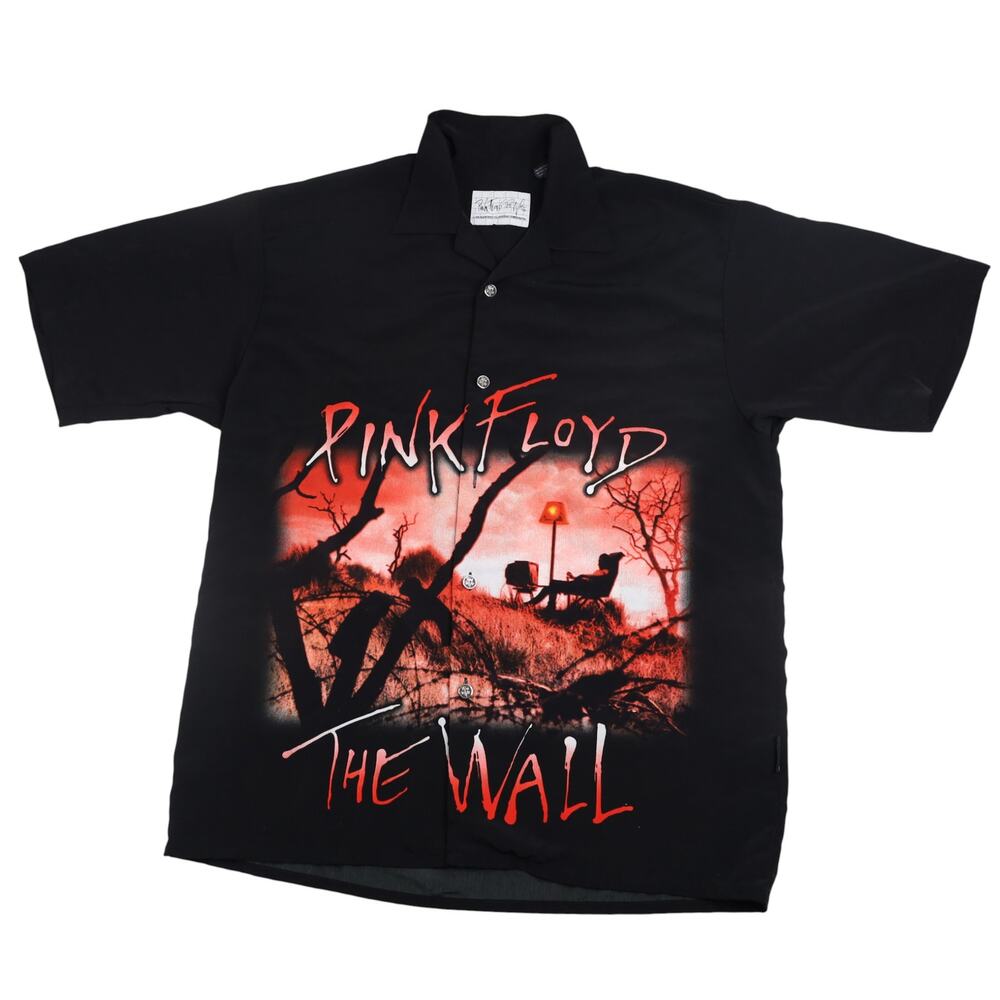 Vintage Y2k Dragonfly Pink Floyd The Wall TV Button Up Shirt